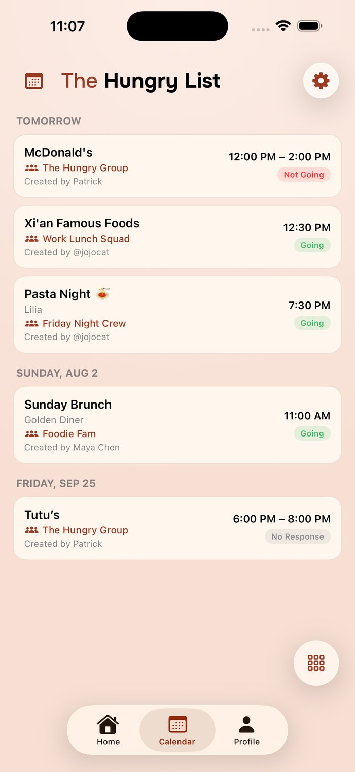 A combined calendar of events across all groups